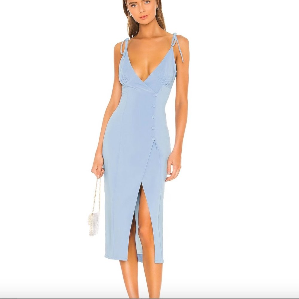 Camila Coelho Midi Dress in Periwinkle Blue